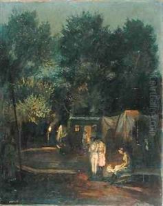 Circus under Trees by Amandus Faure