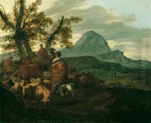 Landschaft Mit Dem Auszug Der Israeliten Aus Agypten.