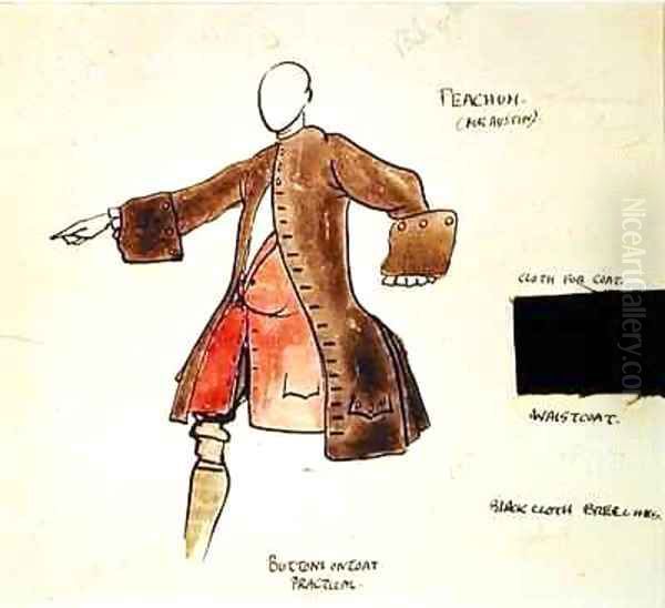 Costume design for Peacham in The Beggars Opera - view 1