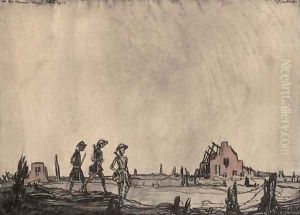 On the Menin road, November 1915 by Claud Lovat Fraser