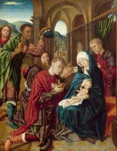 Anbetung Der Konige. by Follower of Hugo van der Goes