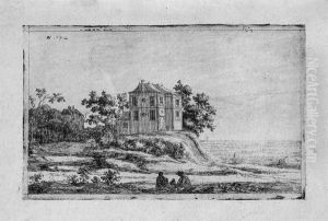 Landschaft Miteinem Landsitz Auf Einem Hugel by Joris Abrahamsz Van Der Haagen
