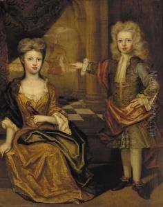 Double Portrait Of A Young Boy And Girl