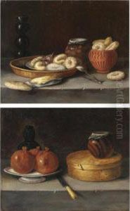 Natura Morta Con Biscotti, Frutta Sciroppata E Un Cucchiaio by Juan Van Der Hamen Y Leon