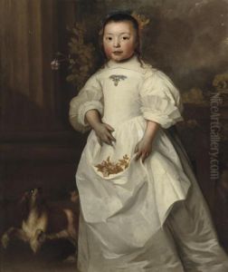 Portrait Of A Girl, Said To Be Anna Maria De Sandra by Bartholomeus Van Der Helst