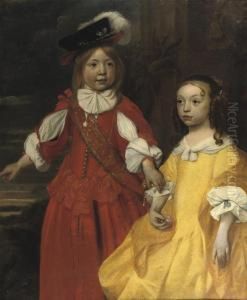 Double Portrait Of Henric And Barbara De Sandra by Bartholomeus Van Der Helst