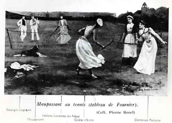 Guy de Maupassant 1850-93 Playing Tennis - view 1
