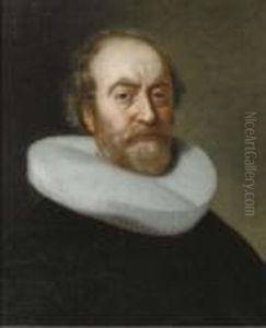 Portrait Of A Gentleman, Bust-length, In A Black Costume And Awhite Molensteenkraag by Bartholomeus Van Der Helst
