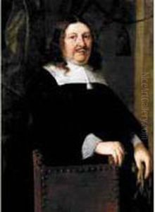 Portrait D'homme La Main Pose Sur Le Montant D'une Chaise. by Bartholomeus Van Der Helst