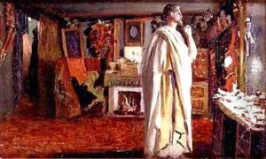 The Actor Mounet Sully wearing Roman Costume in his Dressing Room