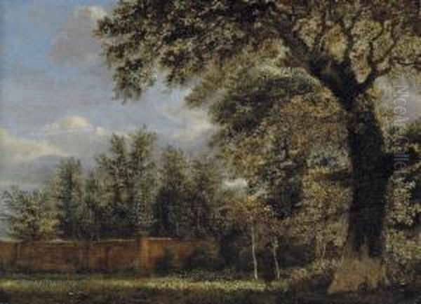 A Wooded Landscape With A Figure In A Park - view 1