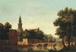 The Westerkerk, Amsterdam, Seen From The Keizersgracht by Jan Van Der Heyden