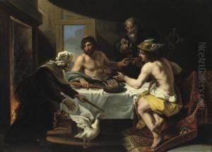 The Peasants Philemon And Baucis Visited By Jupiter And Mercurius