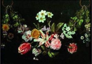 Nature Morte A La Guirlande De Fleurs