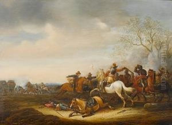 A Cavalry Skirmish On A Country Path - view 1