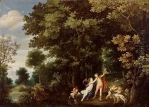 Venus Et Adonis Dans Un Paysage