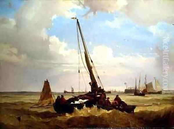 Fishing vessels off Calais - view 1