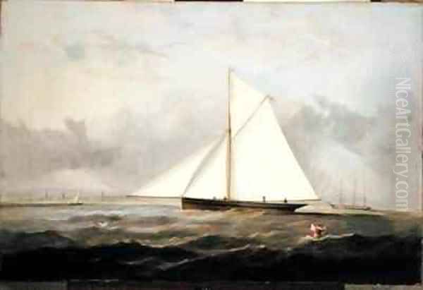 A Cutter Yacht off Ryde - view 1