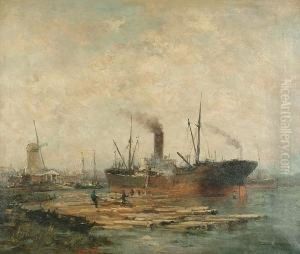 Loading Lumber In A Baltic Port