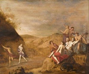 Atalante Et Meleagre by Dirck Van Der Lisse