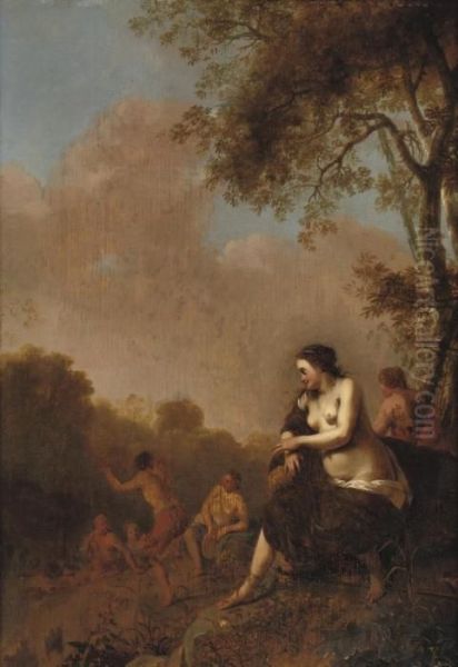 Playful Nymphs In A Landscape - view 1