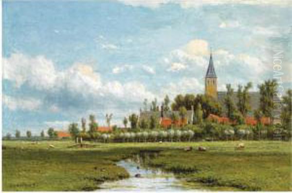 A View Of A Dutch Town In Summer - view 1
