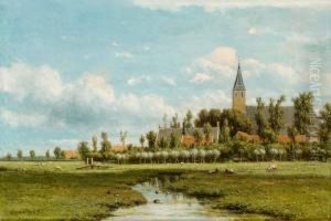 Landskap Med Betande Boskap by Jacob Jan van der Maaten