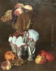 Still Life Of Fruit Bowl On A Porcelain Elephant