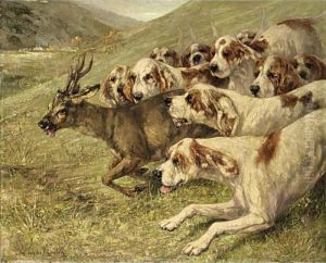The Deerhunt by Edmond Van Der Meulen