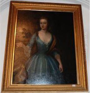 Portrait Study Of A Young Lady With Aparakeet by Heroman Van Der Mijn