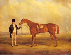 A Gentleman Holding Dangerous the Winner of the 1833 Derby by John Jnr. Ferneley