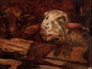 In The Sheep Pen by Willem Van Der Nat
