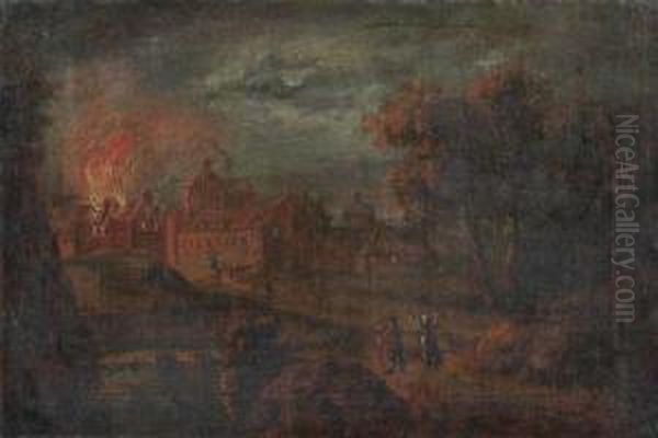 Nachtliche Feuersbrunst. - view 1