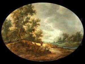 Dunenlandschaft Mit Wanderer