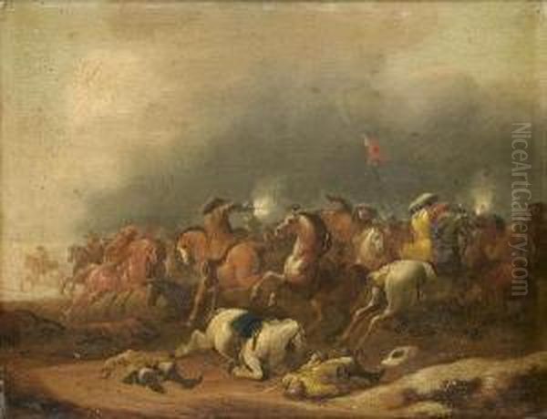 A Cavalry Skirmish On A Country Path - view 1