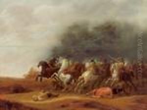 Combattimento Fra Cavalieri by Jan Jacobsz. Van Der Stoffe