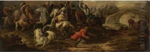 Battle Scene by Jan Jacobsz. Van Der Stoffe