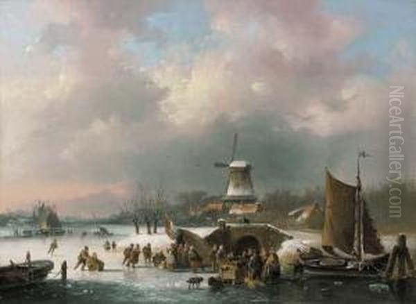 A Frozen River Scene - view 1
