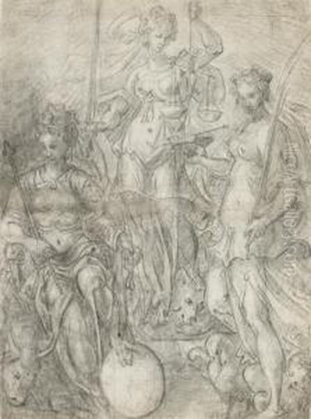An Allegory Of Temperance, Justice And Liberality - view 1