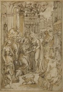 La Visitation by Jan van der Straet