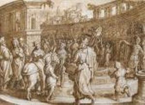 The Return Of Cincinnatus To Rome by Jan van der Straet