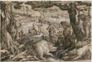 The Wild Boar Hunt by Jan van der Straet