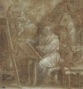 Saint Luc Peignant La Vierge by Jan van der Straet