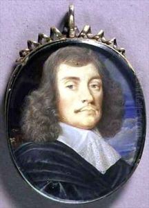 Portrait Miniature of a Man possibly Sir John Wildman by Thomas Flatman