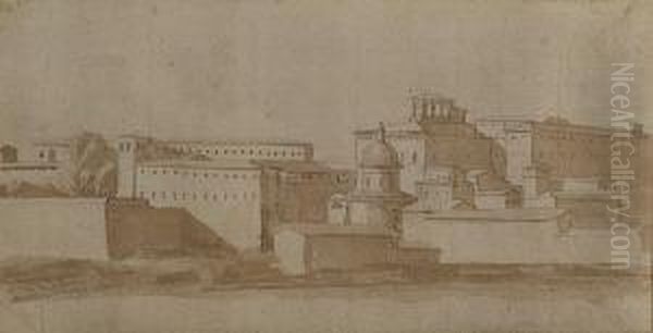 View Of An Italian Town Across A River - view 1