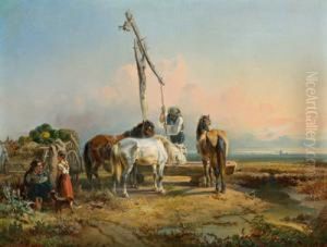 Pusztalandschaft Mit Reicher Staffage