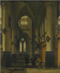 The Interior Of A Protestant
Gothic Church, With Elements Of Boththe Oude Kerk And Nieuwe Kerk,
Amsterdam by Hendrick Van Vliet
