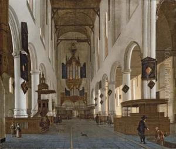 The Interior Of The Nave Of The Oudekerk, Delft, Looking West - view 1