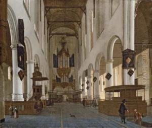 The Interior Of The Nave Of The Oudekerk, Delft, Looking West