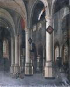 The Interior Of The New Church In Delft With The Tomb Of Williamthe Silent by Hendrick Van Vliet